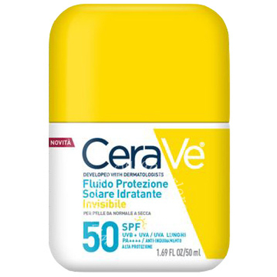 Cerave fluido protezione solare idratante invisibile spf50 50 ml