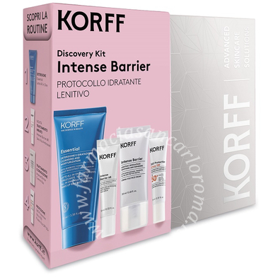 Discovery kit intense barrier latte detergente 100 ml + siero 10 ml + crema 20 ml + crema fluida 15 ml