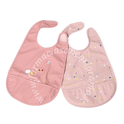 Chicco bavaglina pappa rosa 6m+ 2 pezzi
