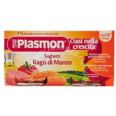 Plasmon sughetto ragu' di manzo 80 g x 2 pezzi