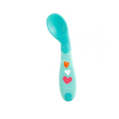 Chicco cucchiaio angolato 8m+ azzurro