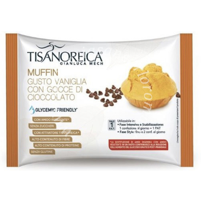 Tisanoreica style muffin vaniglia con gocce di cioccolato 40 g