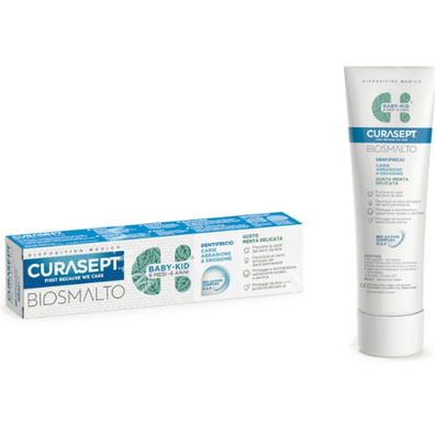 Curasept biosmalto dentifricio baby kid menta carie abrasione & erosione 50 ml