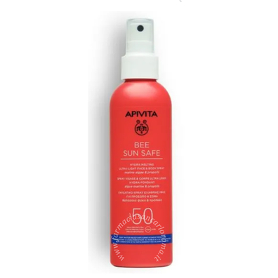 Apivita sun body & face spray spf50 200 ml