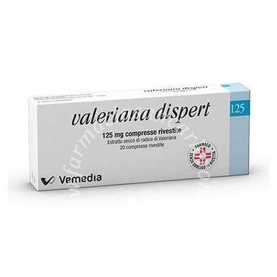 Valeriana dispert 125 mg compresse rivestite  125 mg compresse rivestite 20 compresse 