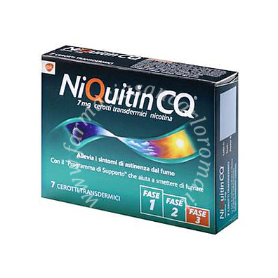 Niquitin 7 mg/24 ore cerotti transdermici 7 mg/24 h cerotti transdermici 7 cerotti in bustine