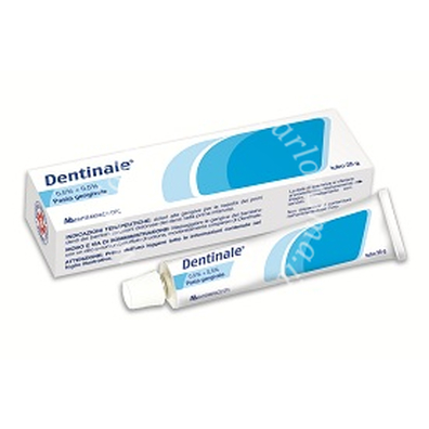 Dentinale 0,5% + 0,5% pasta gengivale  0,5% + 0,5% pasta gengivale tubo 25 g 