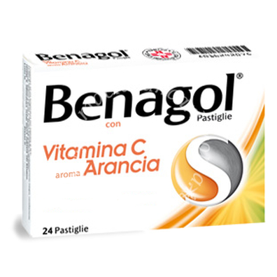Benagol vit c pastiglie con vitamina c gusto arancia 24 pastiglie