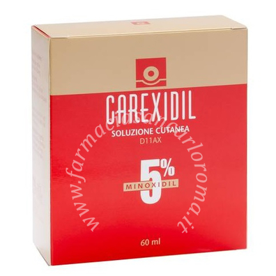 Carexidil 5% spray cutaneo, soluzione  5% soluzione cutanea flacone in hdpe da 60 ml 