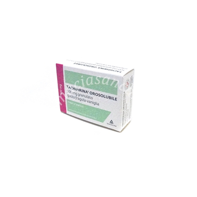 Tachipirina orosolubile 500 mg granulato gusto fragola-vaniglia  500 mg granulato gusto fragola e vaniglia 12 bustine in al 