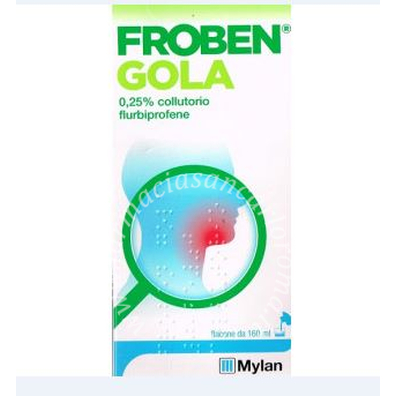 Froben gola  0,25% collutorio flacone da 160 ml 