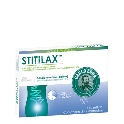 Stitilax 5 ml soluzione rettale 4 contenitori monodose in ldpe
