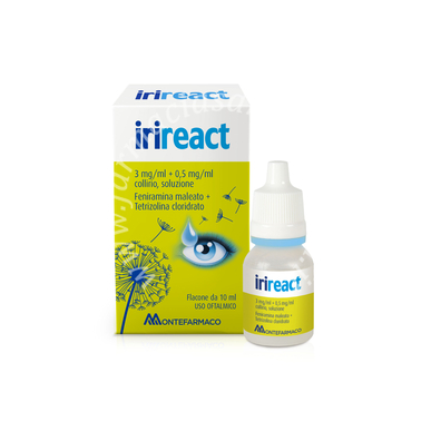 Irireact 3 mg/ml + 0,5 mg/ml collirio soluzione 1 flacone contagocce in ldpe da 10 ml