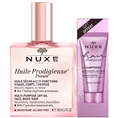 Nuxe huile prodigieuse florale 100 ml + hair prodigieux shampoo 30 ml