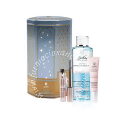 Eyes essential kit natale 2024 defence color 3d mascara 11 ml + defence lozione bifasica struccante occhi 50 ml + defence hydractive contorno occhi 15 ml