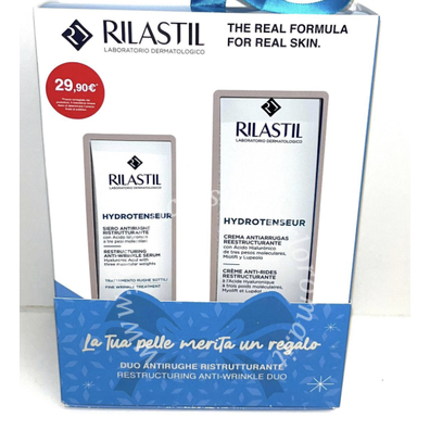Rilastil hydrotenseur cofanetto natale gel detergente + siero antirughe + crema antirughe