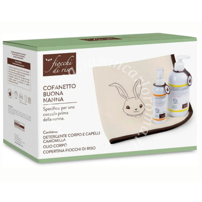 Fiocchi di riso cofanetto buona nanna detergente corpo e capelli camomilla 400 ml + olio corpo 140 ml