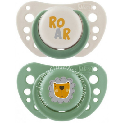 Chicco succhietti air verde silicone 2-6 mesi 2 pezzi