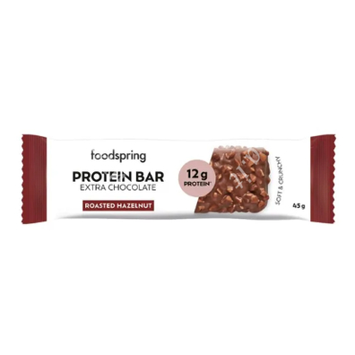 Foodspring protein bar extra chocolate barretta roasted hazelnut 45 g