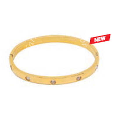 Atelier frattina 74 bracciale rigido oro con strass