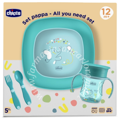 Chicco set pappa 12m+ azzurro