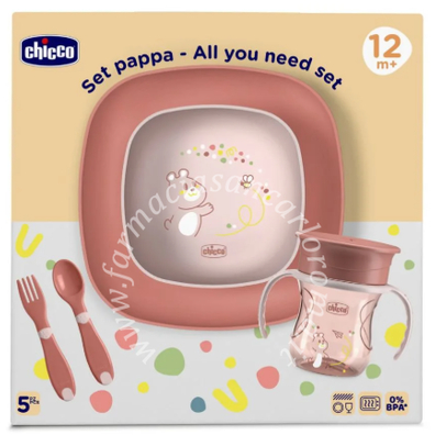 Chicco set pappa 12m+ rosa