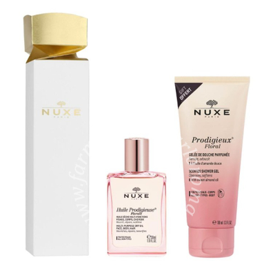 Nuxe cracker huile prodigieuse florale 30 ml + doccia prodigieux floral scented shower gel 100 ml
