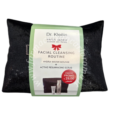 Dr kleein facial cleansing routine 1 detergente viso 220 ml + 1 esfoliante viso 75 ml