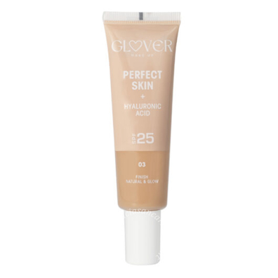 Glover perferct skin + acido ialuronico spf 25 finish natural & glow 03 fondotinta  30 ml