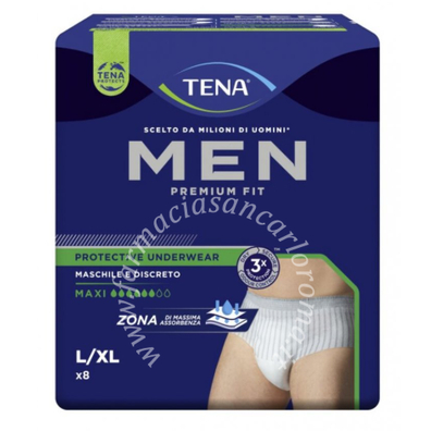 Tena Mutandina assorbente maschile tena men premium fit livello 4 taglia large 8 pezzi