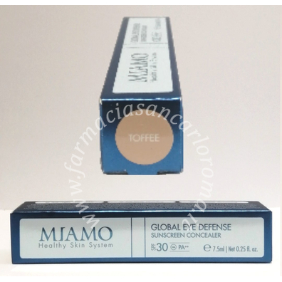 Miamo skin color care global eye defence peptide concealer spf30 toffee shade