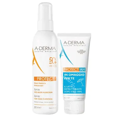 Aderma a-d protect spray spf50+ 200 ml + doposole 100ml OMAGGIO