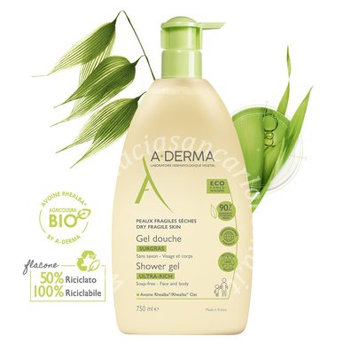 Aderma Les indispensables gel doccia surgras 750 ml