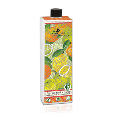Sapone liquido agrumi mediterranei mosaico con olio oliva ricarica 1 litro