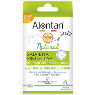 Alontan neo family salviette 12 pezzi icaridina 10%