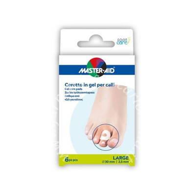 Master-aid foot care cerotto gel calli taglia l 6 pezzi
