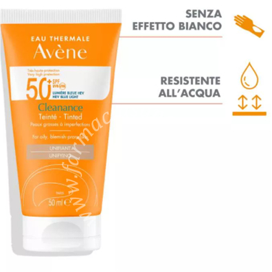 Avene solare cleanance spf50+ colorato nuova formula 50 ml