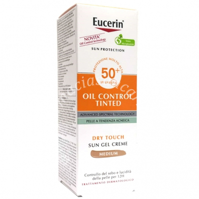 Eucerin sun oil control tinted cream spf50+ 50 ml