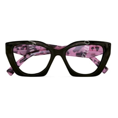 Occhiale da lettura premontato platinum grecale nero-rosa demi +3,00