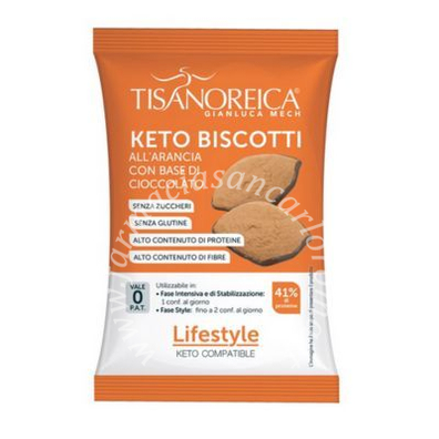 Tisanoreica keto biscotti arancia con base cioccolato lifestyle 24 g