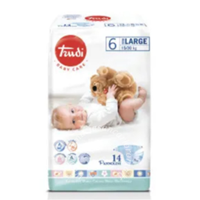 Trudi baby care pannolino bambini extralarge 15/30 kg 14 pezzi