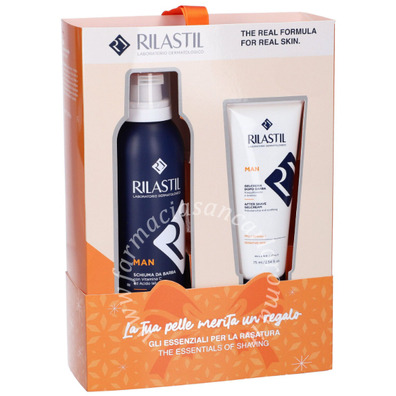 Rilastil cofanetto man 1 rilastil man gel dopobarba 75 ml + 1 rilastil man schiuma da barba