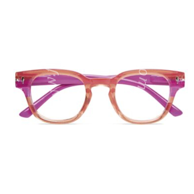 Occhiale da lettura premontato gold funk viola-salmone +3,50