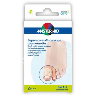 Master-aid foot care divarocatore alluce giorno/notte taglia s 2 pezzi