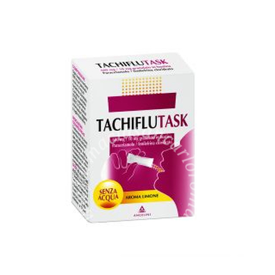 Tachiflutask 600 mg/10 mg granulato in bustina paracetamolo/fenilefrina cloridrato 600 mg/10 mg granulato in bustina 10 bustine pet/al/pe