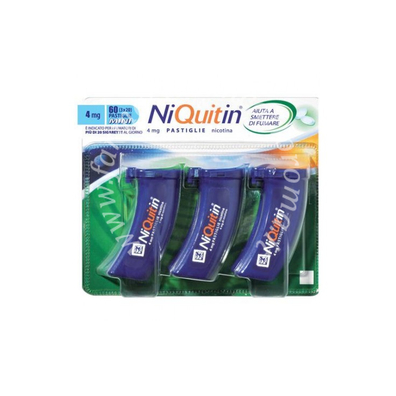 Niquitin 4 mg pastiglie 4mg pastiglie gusto menta, 60 pastiglie in contenitore pp