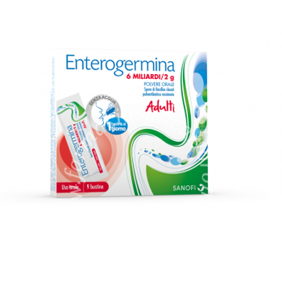 Enterogermina 6 miliardi/2 g polvere orale 6 miliardi / 2 g polvere orale 9 bustine pet/al/pe da 2 g